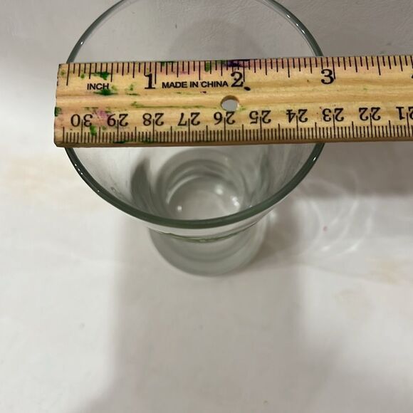 Heineken Draft Beer Bar Glass 16 Oz 6 In Tall 3 In Round Green Writing Leaves - Picture 4 of 5